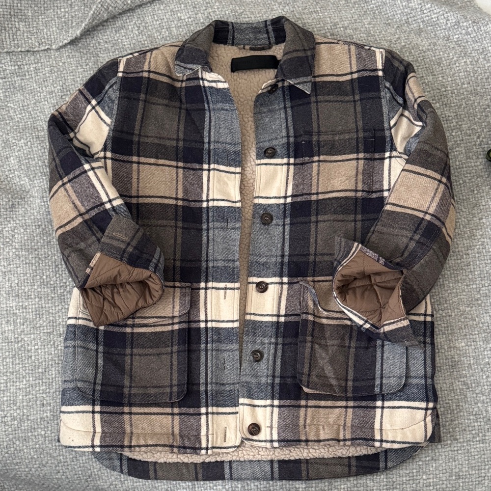 Jenni Kayne Farmhouse Plaid Sherpa Jacket